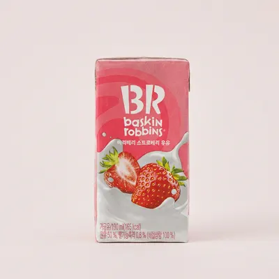 배스킨라빈스 베리베리 스트로베리 우유 190ml