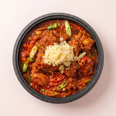 고기중독 매운 돼지갈비찜
